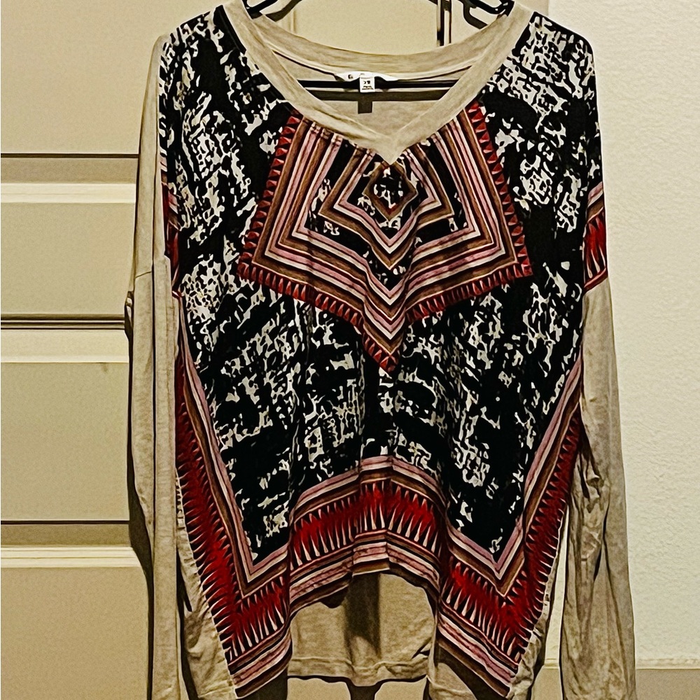 Grey long-sleeve shirt_cabi